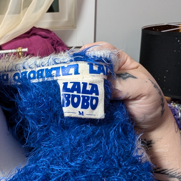 Fluffy Fuzzy LaLa BoBo Zip Up With Long Elf Hood - Picture 6 of 7